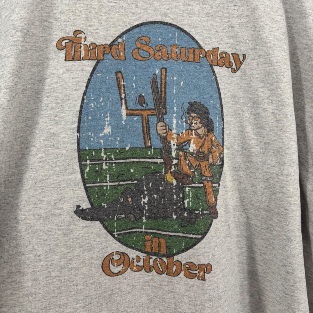 Jerzees Mens Long Sleeve T-Shirt 3XL Gray Third Saturday In October 2022 Rivals - Picture 1 of 10